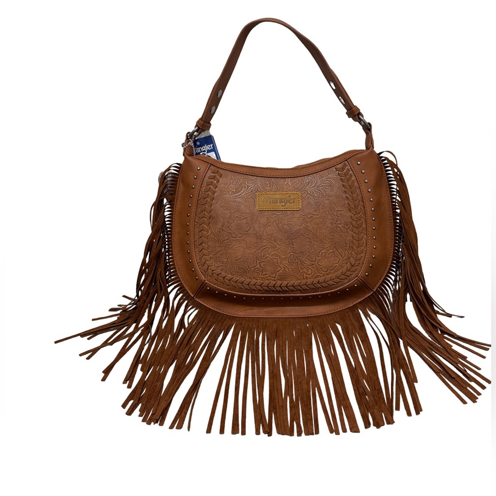 Wrangler NWT❗️Western Fringe Hobo Shoulder Crossbody Bag - Picture 3 of 9